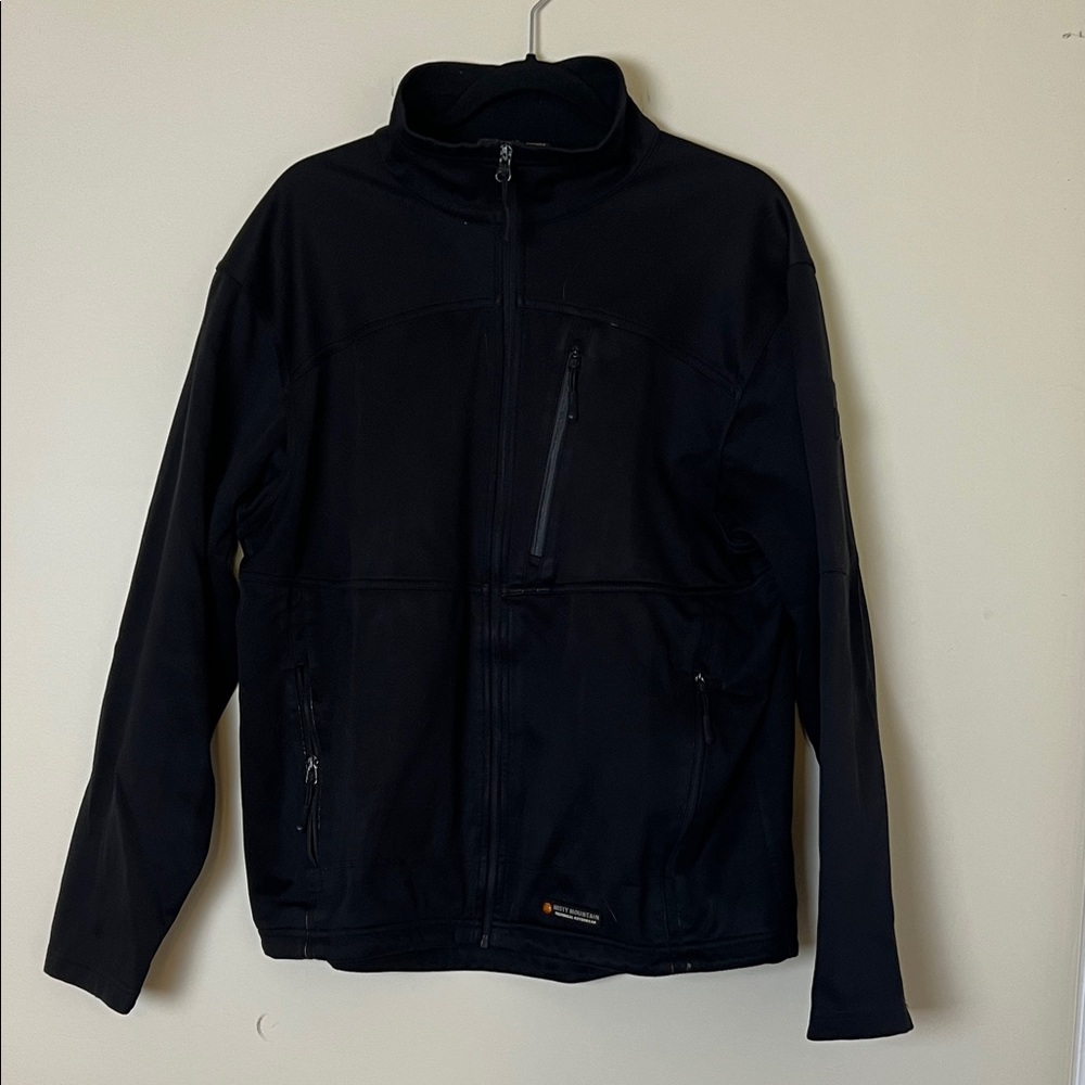 Men's M Misty Mountain Technical Performance Outerwear Black Softshell Jacket